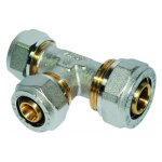 T� r�duit � compression pour tube multicouche - diam 20 - 16 - 20 mm boutt�