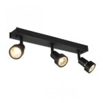 Rglette 3 appliques - spot patre - orientable - puri - noir slv