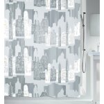 Rideau de douche - 180 x 200 cm - argent - peva - skyline spirella