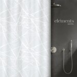 Rideau de douche - 180 x 200 cm - polyester - blanc - fores spirella Rideau de douche - 180 x 200 cm - polyester - blanc - fores spirella