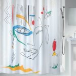 Rideau de douche - polyester - faces - 180 x 200 cm - multicolor spirella Rideau de douche - polyester - faces - 180 x 200 cm - multicolor spirella