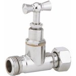 Robinet d'arrt querre 12 x 17 mm - droit & chrom - wc luxe bricozor