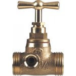 Robinet d'arrt laiton mle / mle sans paulement  purge  15 / 21 grk