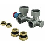 Robinet querre thermostatisable - connexion centrale - r386t giacomini