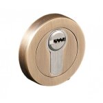 Rosaces cl� i pour cylindre - design dcg - vieux laiton mat dcg