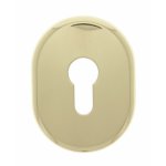 Rosace ovale clé i pour cylindre - laiton poli - xxl cadap Rosace ovale clé i pour cylindre - laiton poli - xxl cadap
