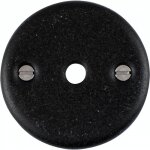 Rosace ronde bec - de - cane pour poigne - porcelaine noire - 48 mm mrigous