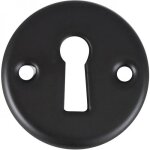 Rosace ronde cl� l pour cl� simple - porcelaine noire - 48 mm m�rigous