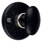 Rosace ronde cl� i pour cylindre - porcelaine noire - 48 mm m�rigous