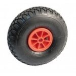 Roue gonflable bandage noir - 200 mm - alsage 20 mm - 100 kg - roulements  rouleaux avl