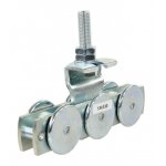 Roulette  boulon triple pour porte coulissante - charge 400 kg rob