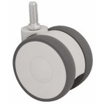Roulette collectivit, bande polyamide, sur tige filete, roue pivotante tente