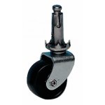 Roulette drill en polychoc noir sur tige lisse et douille guitel