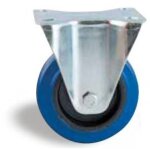 Roulette fixe bleu 125 mm - charge 150 kg - roulements  billes avl