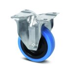 Roulette fixe - caoutchouc �lastique bleu - alimentaire - � 100mm - alpha tente