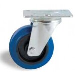 Roulette pivotante bleu 125 mm - charge 150 kg - roulements  billes avl