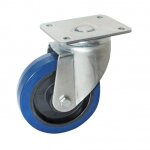 Roulette pivotante bleu 125 mm - charge 250 kg - roulements  billes avl
