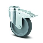 Roulette pivotante blocage total - multiusage - fixation oeil - 75mm - agila tente