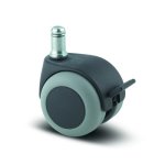 Roulette pivotante � frein pour chaise et fauteuil - moyeu lisse - lumina tente