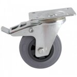 Roulette pivotante  frein gris 200 mm - charge 200 kg - roulements  rouleaux avl