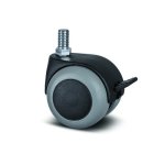 Roulette pivotante  frein table et bureau - tige filete - 50mm - lumina tente