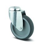 Roulette pivotante multiusage - fixation � trou central - �100mm - agila tente