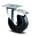 Roulette pivotante polypro - blocage total - charge l�g�re � 125 mm - alpha tente