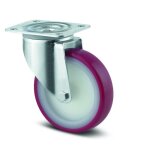 Roulette pivotante polyur�thane rouge - charge standard - � 100 mm - alpha tente