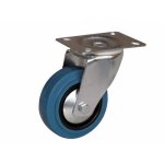 Roulette pivotante - sur platine - pour charges moyennes - caoutchouc non tachant - diam�tre 100 mm - ...