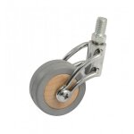 Roulette pivotante  tige filete chrome gris - 50 mm - 50 kg - avl