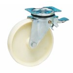 Roulette pivotante � blocage sur platine - fortes charges - fort roll guitel