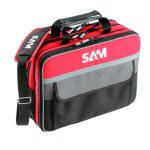 Sac  outils textile de 16 litres - rouge et gris sam outillage