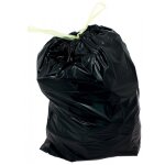 Sacs poubelle avec lien coulissant - noir - 50 litres - rouleau de 25 bricozor