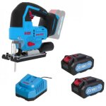 Scie sauteuse sans fil 20v - course 26 mm + 2 batteries 4ah - fcjs1001 - 2b1c leman