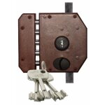 Serrure en applique 6 points - a2p * - gauche - a tirage - perfecta iseo city