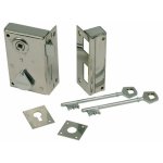Serrure en applique - verticale - tout inox - droite - 229 devismes