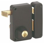Serrure en applique verticale  tirage -  cylindre rond - d - optimum fth thirard