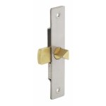 Serrure batteuse inox en applique - edf -  triangle mle en laiton mtalux