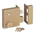 Serrure de grille renforce en applique verticale - main droite jpm