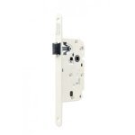 Serrure monopoint � larder r�versible bec - de - cane - d12 - blanc - axe 40 mm vachette assa abloy