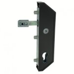 Serrure de portail blanc - pose verticale - cylindre europen - cadre 40 mm tirard
