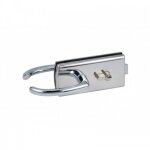 Serrure porte verre - cylindre - b�quille - chrom� brillant lagune 4300 assa abloy