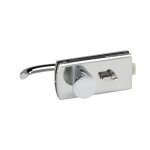 Serrure porte verre - cylindre - bouton - chrom mat - lagune 4307 assa abloy