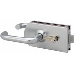 Serrure de porte en verre - � cylindre - r�versible - chrom� - 9745 m�talux