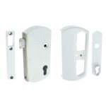 Serrure pour portillon bois / pvc / alu -  pne demi - tour - modulox - blanc tirard