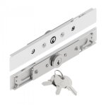 Serrure volet roulant cylindre ent - 2 pivots - 7 � 9 - blanc - aa4 tirard
