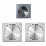 Set de tirage porte coulissante - inox - rosace carr�e - epdq os karcher design