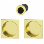 Set de tirage porte coulissante - rosace carrée - laiton poli - 4921 hoppe Set de tirage porte coulissante - rosace carrée - laiton poli - 4921 hoppe