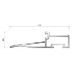 Seuil en aluminium oelt pour porte - fentre bois ouvrant vers l'extrieur bilcocq