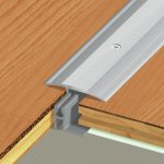 Seuil de rattrapage - grand socle - hauteur 48 mm - aluminium naturel dinac